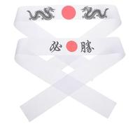 BESPORTBLE 2 piezas Diadema Japonesa Samurái con Estampado Karate de Tela y Duradera para Chef Sushi Cocina y Deportes Accesorio Multifuncional Ninja