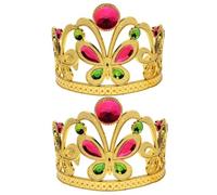 BESPORTBLE 2 piezas Diademas para Niñas con Gemas Falsas Incrustadas Accesorios para Fiestas y Disfraces de Princesas Cómodas y Ajustables para Cumpleaños y Carnaval