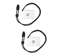 BESPORTBLE 2 Piezas espejo de señales iluminado filtros espejo de viaje partidos agua caza caceria campismo campingas catadióptrico exterior espejo reflectante de supervivencia Acrílico