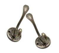 BESPORTBLE 2 piezas Gancho de Pared Vintage de Metal de Resistente para Colgar Toallas Abrigos y Sombreros Fácil Instalación Diseño Decorativo y Estructura Robusta para Baño y Cocina