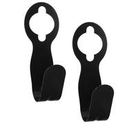 BESPORTBLE 2 Piezas gancho metálico para manguera estante de manguera colgador metal soporte de de jardín soporte del de la gancho de tubería de agua Black