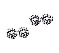 BESPORTBLE 2 Piezas Gomas De Pelo Elásticas a Cuadros - Scrunchies De Gasa Para Cabello Lacio - Cuerda De Pelo Blanca Accesorios Para Chicas y Mujeres Estilo Enrejado