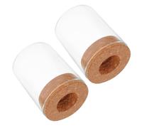 BESPORTBLE 2 Piezas Jarrón Hidropónico de de Recipientes para Plantas de Propagación con Tapa de Corcho Macetas de Suculentas para Decoración de Escritorio y Transparente