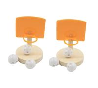 BESPORTBLE 2 Piezas Juguete de Baloncesto Loro Juguete Loro cacatúa Juguetes Loro Juguetes perico Mini Juguete aro de Baloncesto de Loro Juguetes para pájaros Rompecabezas Suministros Bambú