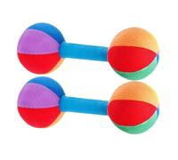 BESPORTBLE 2 piezas Juguete para Bebés Sonajero Tipo Mancuerna y Seguro para Entrenamiento de Agarre y Desarrollo Motriz con Sonido Interactivo para Estimulación Temprana