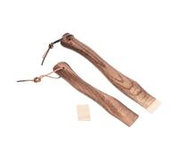 BESPORTBLE 2 Piezas Mango de Madera Maciza Curvo Corto con Diseño Ergonómico y Agujero para Colgar, Adecuado como Repuesto Funcional y Resistente