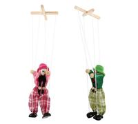 BESPORTBLE 2 Piezas Marionetas de Madera Pirata Juguete Interactivo de Cuerda para Adultos Muñecos Educativos para Desarrollar Creatividad y Motricidad Fina Regalo para Casa