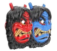 BESPORTBLE 2 Piezas Máscara Tengu Decoración Adulto Condujo Víspera De Todos Revelar Aterrador Divertido Demonio Máscara De Cosplay De Halloween El Plastico