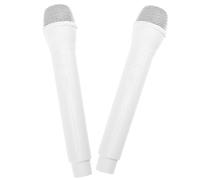 BESPORTBLE 2 Piezas Micrófono de Juguete Simulado Micrófono de Mano Falso para Accesorio y Seguro para Disfraces y Fiestas