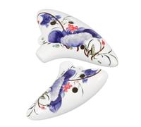 BESPORTBLE 2 piezas Ocarina de Cerámica Azul y Blanca de Huecos para Principiantes Instrumento Musical para Aprendizaje y Práctica Diseño de Boca Larga