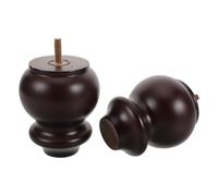 BESPORTBLE 2 Piezas Patas de Madera Maciza para Muebles con Placa de Montaje y Tornillos Patas Antideslizantes para Sofá Cómoda Mesa de Centro y Soporte TV Diseño Europeo Natural y Duradero