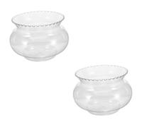 BESPORTBLE 2 Piezas Pecera Pequeña Bomba De Peces Pecera Juguete Pecera Decorativa Calentador Comederos Verter Limpiador Tanque Aire Planta Terrario Pequeño Equipo El Plastico Transparent