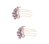 BESPORTBLE 2 Piezas peine de cristal acortar novia ducha cabello nupcial peine lateral de pelo para la boda Pañuelo de boda de pelo pedrería