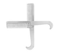 BESPORTBLE 2 Piezas Peine Metálico para Mascotas Set Aluminio Resistente Dientes Pulidos Cuidado Viaje Fácil Quitar y para Perros Gatos Caballos