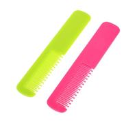 BESPORTBLE 2 piezas Peine para Niña con Dientes Redondeados para Cuidado Delicado del Cabello y Masaje del Cabelludo de Unidades Verde y Rosa y Seguro para Recién Nacidos y