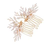 BESPORTBLE 2 Piezas Peineta Dorada Peinetas Para Novia Vintage Accesorios Cabello Decoración Nupcial Para Fiestas