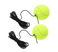 BESPORTBLE 2 Piezas Pelotas de Tenis con Cuerda Elástica para Entrenamiento Individual Portátil para Principiantes Práctica Fácil y Mejora de Habilidades Cualquier Lugar Juego de Unidades
