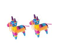 BESPORTBLE 2 piezas Piñata Diseño de y Burro de Unidades Rellenable con Decoración Colorida para Fiestas de Cumpleaños y Cinco de Mayo Juguete Divertido para Celebraciones