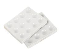 BESPORTBLE 2 Piezas Placa de Porcelana de Color Claro para Experimentos Químicos 12 Orificios, Fácil de Usar, Adecuada para Laboratorio de Química y Pruebas Científicas