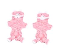 BESPORTBLE 2 Piezas Ropa para Mascotas Disfraz Cerdito Bebe Disfraces de Halloween Traje de Perro con Ropa de Gato Ropa de Abrigo para Mascotas Abrigo cálido para Mascotas Rosa