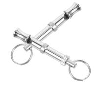 BESPORTBLE 2 Piezas Silbato de Metal Silbato ultrasónico para Perros adiestramiento con clicker para Perros silbar Silbato de Sonido ultrasónico Silbato para Mascotas Silver