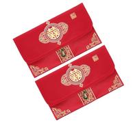 BESPORTBLE 2 Piezas Sobres Rojos de Tela para Dinero Diseño Elegante y Tradicional, Ideales para Bodas Chinas y Celebraciones al Aire Libre, Función de Invitación Segura