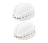 BESPORTBLE 2 Piezas sombrero de azafata gorras de azafata boina de asistente de vuelo gorra de capitana para mujer sombrero de conductor de autobús sombreros de vuelo Imitación Monny