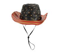 BESPORTBLE 2 Piezas Sombrero De La Bandera Americana Hombres Patriótico Verano Sombrero Para Mujeres Occidental Sombrero De Copa Sol Sombrero De Mujer Disfraz Mexicano