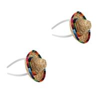 BESPORTBLE 2 Piezas Sombrero Mexicano para Mascotas Cintas para el Pelo Sombrero de Fiesta para Perros Sombreros de Fiesta Cinco de Mayo Accesorio para Mascotas Fiesta de Mascotas Diadema