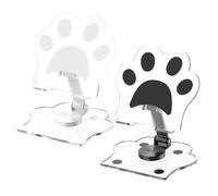 BESPORTBLE 2 Piezas Soporte Móvil Giratorio Plegable Soporte de Mesa Portátil y Versátil para Transmisión y Uso Exteriores Ángulos Ajustables Diseño Elegante Blanco y Negro