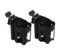 BESPORTBLE 2 Piezas Soporte para Bebidas Ajustable para Cochecito Andador y Portavasos Multifuncional para Botella y Móvil Compatible con Scooter Eléctrico de Color Negro