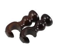 BESPORTBLE 2 Piezas Soportes de Madera Sólida para Barra de Cortina Montaje Pared con Tornillos Soporte Firme para Varilla de Cortinas Pesadas Juego para Sala y Dormitorio