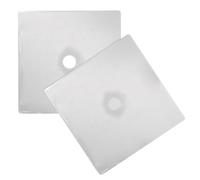 BESPORTBLE 2 Piezas Tapa de Cepillo de Inodoro de Acero Inoxidable, Cubiertas Antimanchas, Recambio Placa del Cepillo del Inodoro, Plata, Reemplazo Fácil, para Escobilla Wc