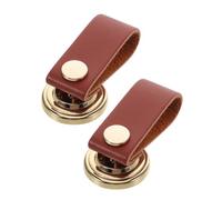 BESPORTBLE 2 Piezas Tiradores de Cajón de Cuero Diseño y Elegante Manijas Piel para Muebles de Cocina Gabinetes y Armarios Resistente al