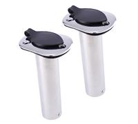 BESPORTBLE 2 Piezas Titular De La Caña De Pescar Cañeros para Botes Bajos Soporte para Caña De Pescar Bastidores De Cañas De Pescar para Acero Inoxidable Marina Acortar