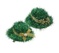 BESPORTBLE 2 Piezas tocado del día irlandés clips patricio Decorativo hair clip hair pin lindos accesorios para el cabello accesorios para el cabello sombrero de copa verde el plastico Green