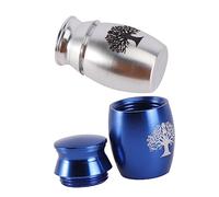 BESPORTBLE 2 Piezas urna de Animales Tarro de Cenizas para Mascotas pequeñas urnas Mini urna rugerizado contenedor de Ceniza de Hueso urna para Mascotas Acero Inoxidable