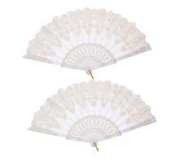 BESPORTBLE 2 piezas Ventiladores Plegables Retro Antiguo para Baile Bodas Decoración Elegante y de Mano Plegables para y Hogar