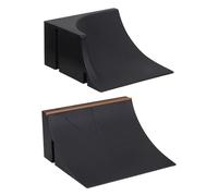 BESPORTBLE 2 rampas para Fingerboard: Mini Parque de Patinaje de Juguete - Accesorios para monopatín de Dedos - Rampas de plástico para Practicar Trucos en Pistas de Patinaje de Mesa.