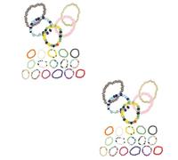 BESPORTBLE 2 Series Anillo De Cuentas Anillos Para Niñas Accesorios Para Niñas Joyería Accesorios Para Niñas Anillo De Dedo De Cuentas Anillos Coloridos Accesorio De Dedo Anillo 21 piezas*2