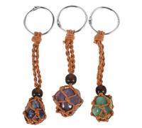 BESPORTBLE 2 Series Decoración De Llavero Multifunción Colgante Colgante Llavero Portátil Encantos Del Bolso Llavero De Piedra Natural Bolso Encantos Decoraciones Clave 3 Piezas*2
