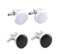 BESPORTBLE 2 Series Gemelos De Aleación Redonda Para Camisas Cufflinks Elegantes Para Ocasiones Formales Negocios Accesorios Para Especiales 2 Pares*2