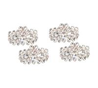 BESPORTBLE 2 Series Hebilla De Zapato Chicas Decoración Tacones De Imitación Clips Boda Novia Brillar Forma Casarse Diamante De Imitación Brillante Para Zapatos Pedrería 2 Piezas*2