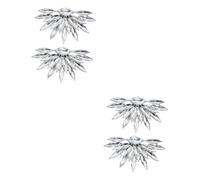 BESPORTBLE 2 Series Joyería De La Flor Del Zapato Hebilla Del Zapato De Boda Joya De Novia Nupcial Oro Hebilla De De Metal Clip De Para Mujer Vidrio Plata 2 Piezas*2