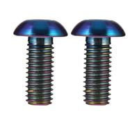 BESPORTBLE 2 soportes de botella de titanio para bicicleta con arandelas M5 x 12 mm, para bicicleta, agua, tornillos hexagonales, para motocicleta, bicicleta de carreras
