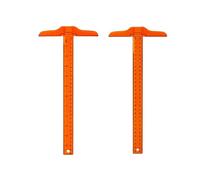 BESPORTBLE 2 Unidades Regla en T de Plástico Naranja de 30cm para Dibujo