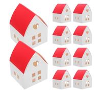 BESPORTBLE 20 Cajas para Dulces Forma de Casa y Techo Rojo, Hechas de Papel, Ideales para Fiestas y Regalos en Cumpleaños y Navidad
