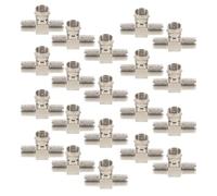 BESPORTBLE 20 Conectores F Macho a Hembra para Cable Coaxial Divisor de Señal de TV por Cable de 2 Vías Adaptador de Aleación de Zinc para Antena Kit de 20 Piezas