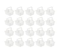 BESPORTBLE 20 Piezas Cesta de Miniatura para Juguete de Supermercado para Niñas Diversión Rol Diseño Ergonómico y Color Blanco y Resistente para Prolongado