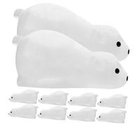 BESPORTBLE 20 Piezas De Estatua De Oso Polar Adorno De Animales Decoración De Pecera Mini Oso Modelos De Oso Micro Paisajes Decoraciones En Miniatura para Casa De Muñecas Figurita De